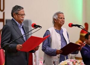  Yunus sworn in to lead Bangladesh interim government